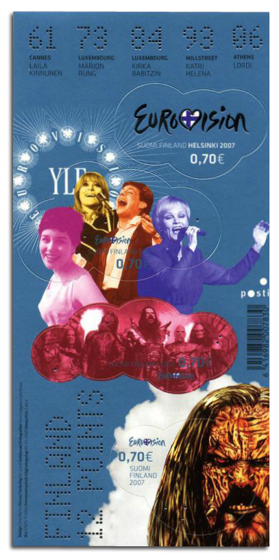 Finland 2007 Eurovision Minisheet