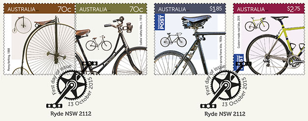 Australia 2015 Bicycles Ryde FDI postmark