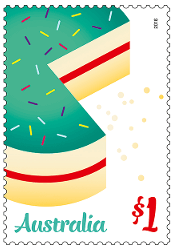 Australia 2015 $1 Love To Celebrate Birthday stamp