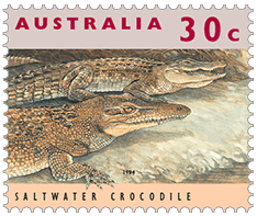 Australia 1994 30c crocodile stamp