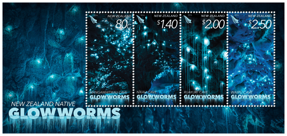 New Zealand 2016 Native Glowworms miniature sheet