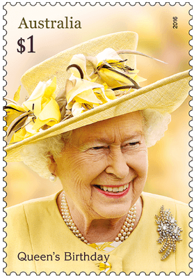 Australia 2016 $1 Queen's Birthday stamp