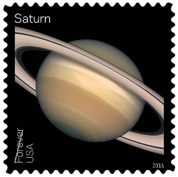 USA 2016 Views of our Planets Saturn Forever stamp