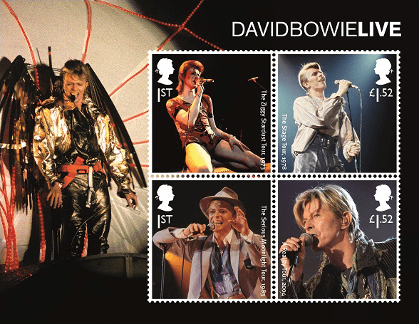 UK 2017 David Bowie stamp sheetlet