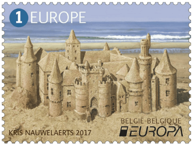 Belgium 2017 Europa 1 Sand Castle stamp
