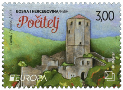 Bosnia and Herzegovina 2017 Europa 3KM Počitelj stamp