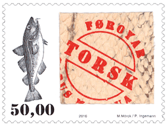 Faroe Islands 2016 50kr fish skin stamp