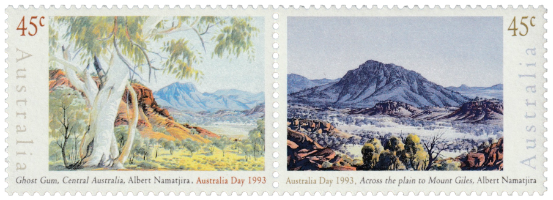 Australia 1993 Australia Day Albert Namatjira 45c pair