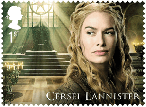 UK 2018 Game of Thrones 1st Cersei Lannister stamp