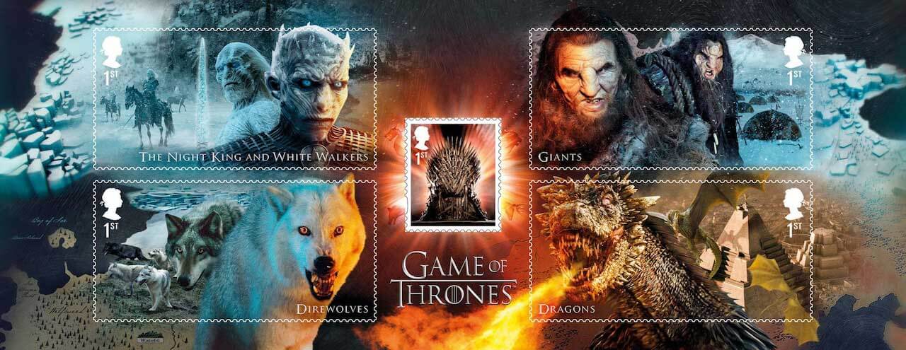 UK 2018 Game of Thrones stamp sheet