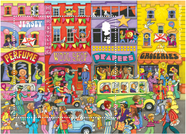 Jersey 2017 Popular Culture: The 1960s £2 miniature sheet