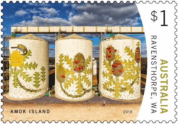 Australia 2018 Silo Art $1 Ravensthorpe Amok Island stamp