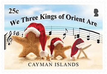 Cayman Islands 2018 Christmas Hymns 25c We Three Kings stamp