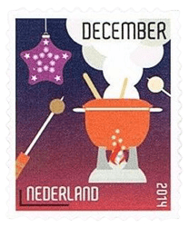 Netherlands 2014 December stamp fondue