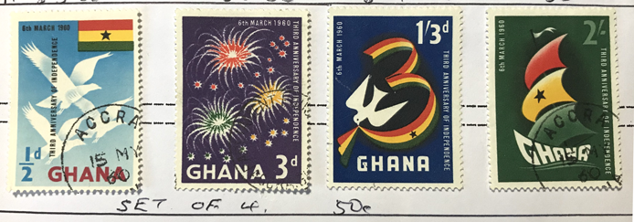 Ghana 1960 3rd Anniversary of Independence stamp set