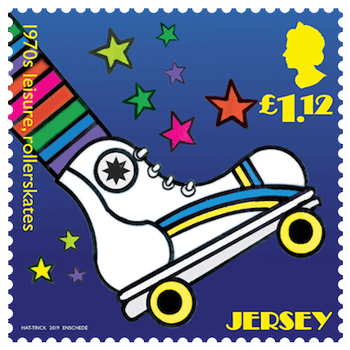 Jersey 2019 1970s Popular Culture £1.12 Leisure (roller skating) stamp