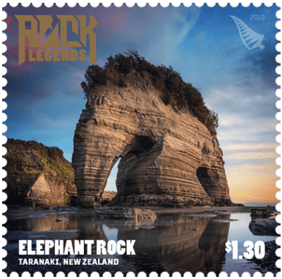 New Zealand 2019 Rock Legends Elephant Rock $1.30 stamp