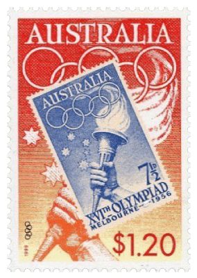 Australia 1999 $1.20 Olympic Torch stamp