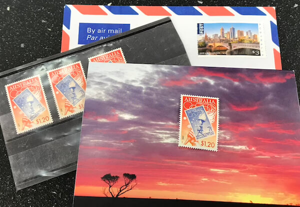 Australia $3 Melbourne stamp doing its job