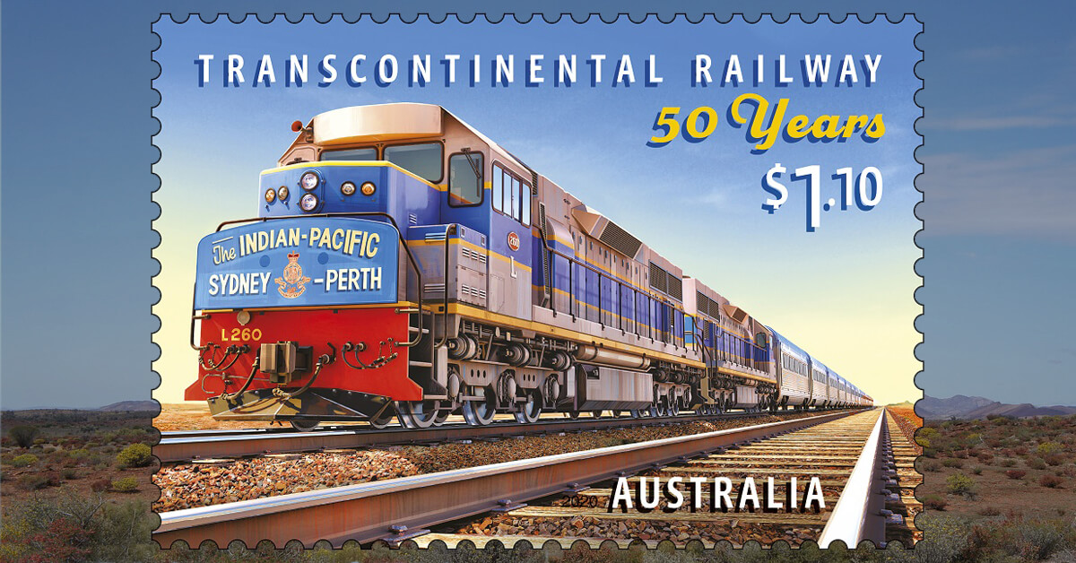 Punk Philatelist Australia 2020 Indian Pacific Transcontinental Railway 50th Anniversary