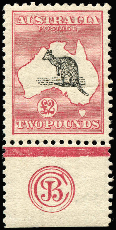 Phoenix Auctions #80 Lot 123 £2 Black & Rose JBC Monogram single