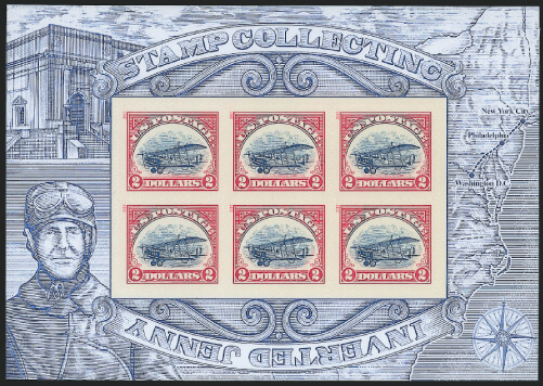 Siegel June 2020 Lot 224 USA 2013 non-inverted Jenny sheet