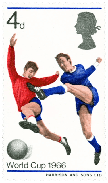 UK 1966 4d World Cup stamp