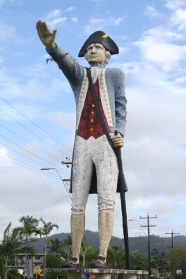 Big Captain Cook statue Cairns Australia