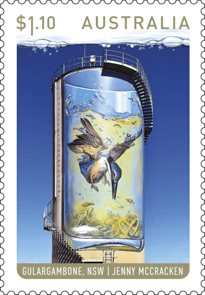 Australia 2020 Water Tower Art $1.10 Gulargambone stamp