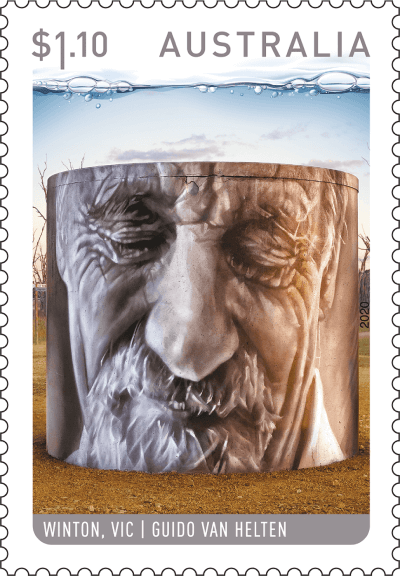 Australia 2020 Water Tower Art $1.10 Winton stamp