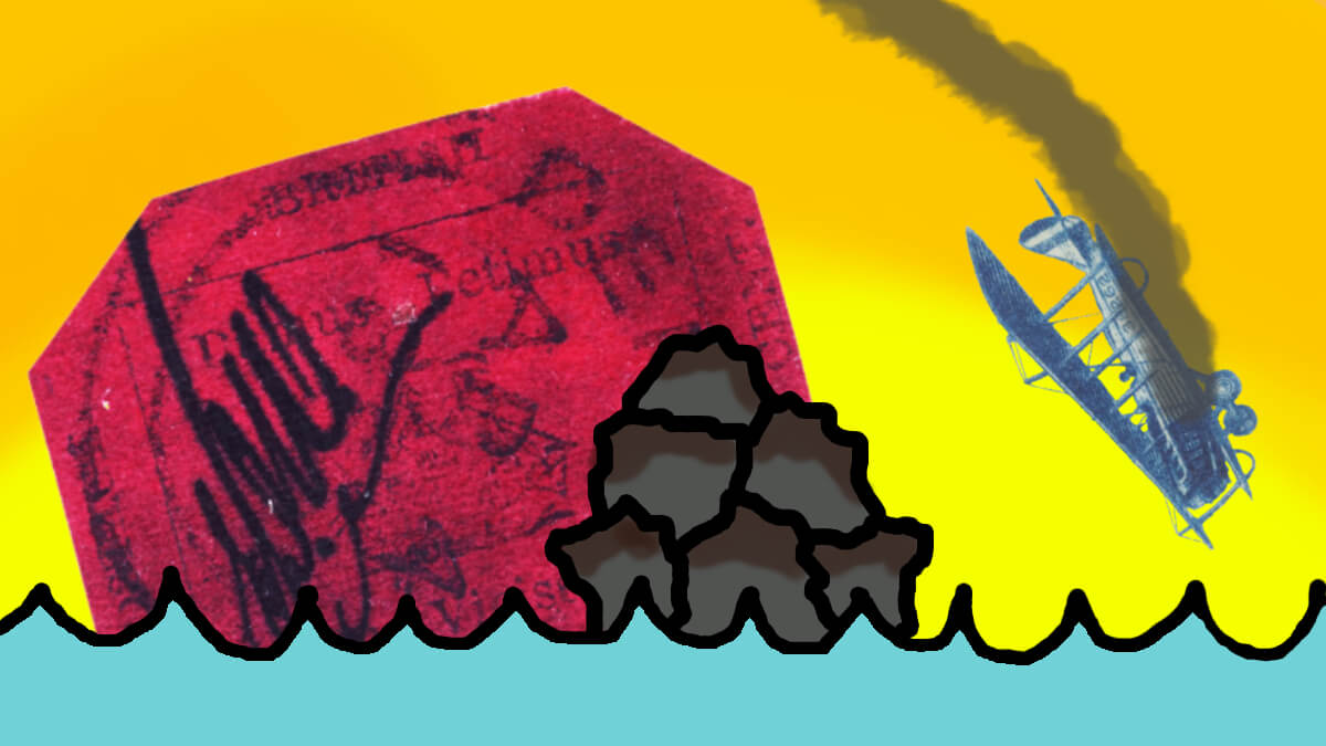 1856 British Guiana 1c magenta crashes punk philatelist header