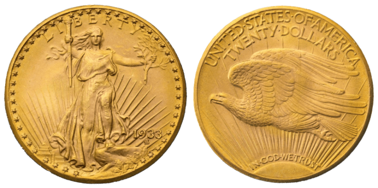 USA 1933 $20 Double Eagle coin