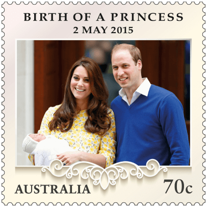 Australia 2015 Birth of a Princess 70c stamp