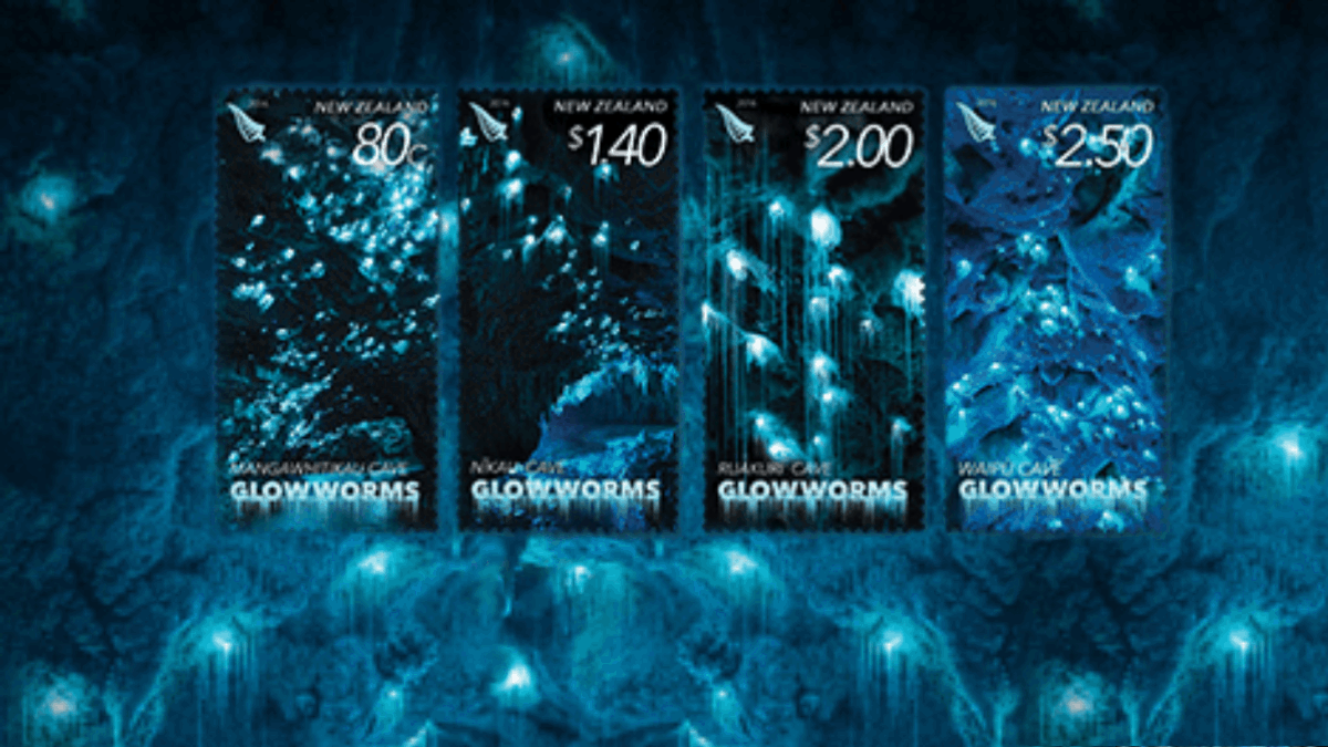 NZ 2016 Native Glowworms Punk Philatelist feature image gif