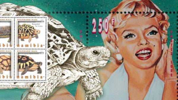 Bogus stamps Namibia tortoises Punk Philatelist header image