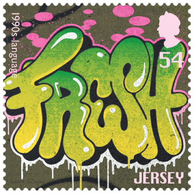 Jersey 2021 1990s Popular Culture 54p Fresh stamp