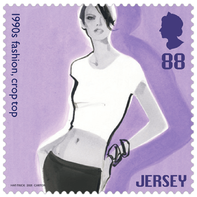 Jersey 2021 1990s Popular Culture 88p crop top stamp