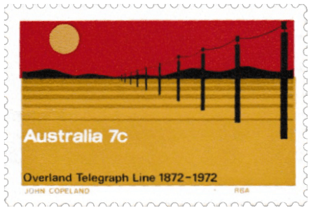 Australia 1972 Centenary of the Overland Telegraph 7c stamp