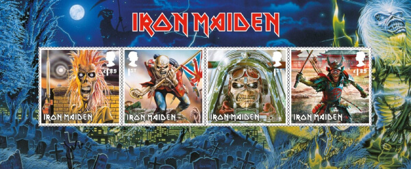 3a UK 2023 Iron Maiden £5.90 stamp sheetlet