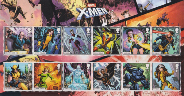 4a UK 2023 X-Men stamps pack