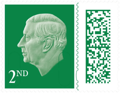 6b UK 2023 Charles III definitive 2ND stamp