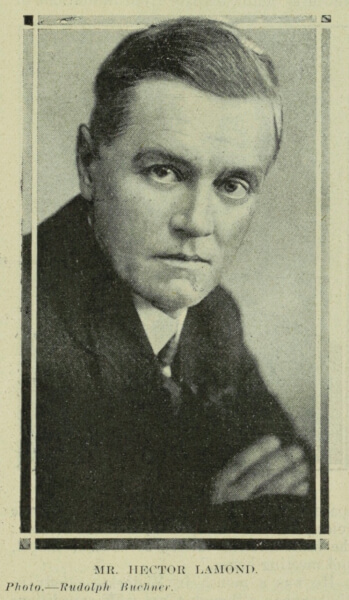 A photograph of Australian newspaperman and Parliamentarian, Hector Lamond, published in 1914